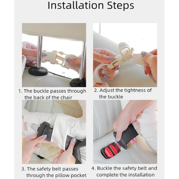 Lot de 2 Coussins de Voyage en Forme de H Swiftcare – Image 4