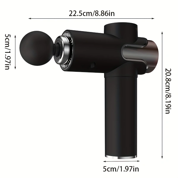 Pistolet de Massage Musculaire Fascia Gun LCD BX-820 – Image 4